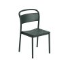 Muuto Outdoor Chairs | Linear Steel Sidechair | Outdoor Chair | Dark Green