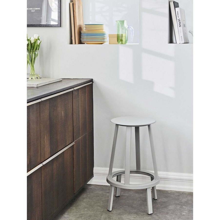 HAY Stools | Revolver Bar Stool Low - Sky Grey