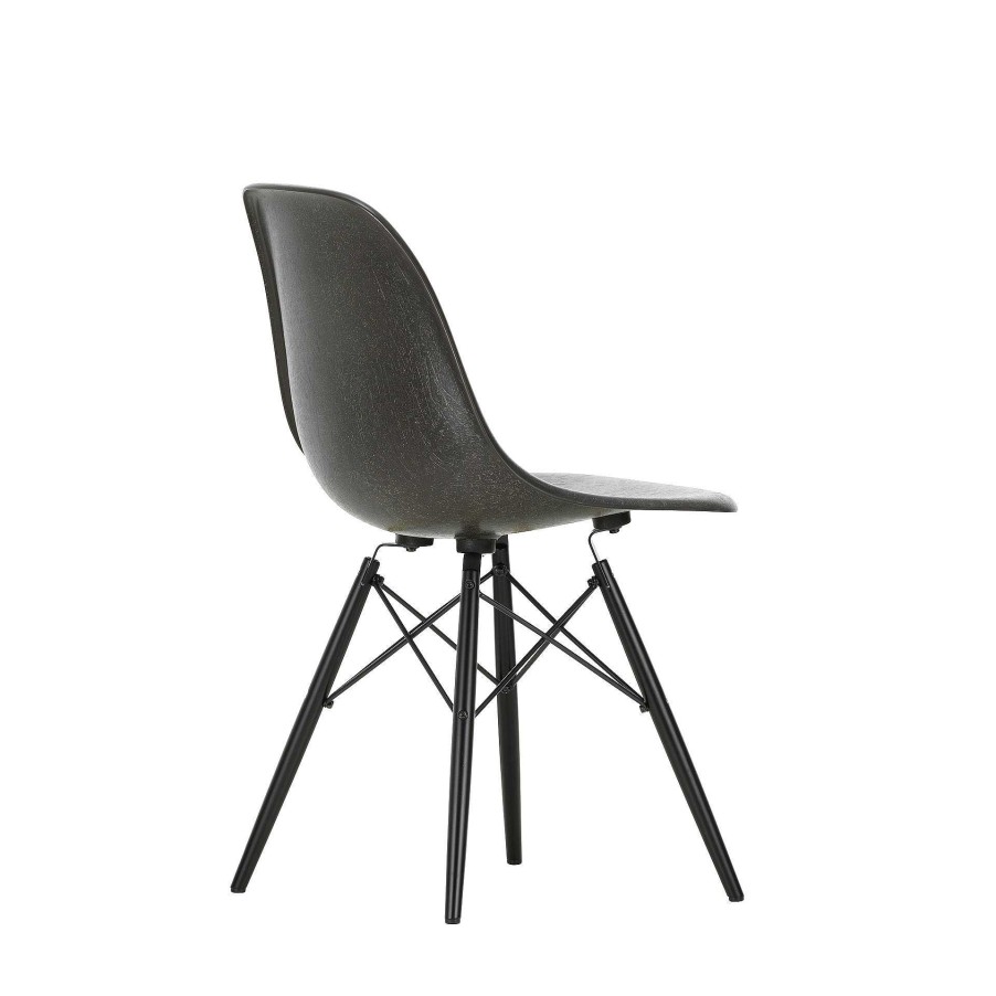 Vitra Chairs | Eames Plastic Chairs Dsw | Black Maple Base - Deep Black