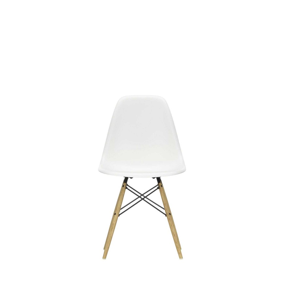 Vitra Chairs | Eames Plastic Chairs Dsw | Ash Honey Tone Base - White