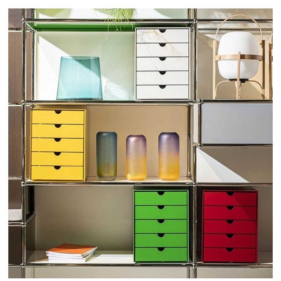 USM Stationery And Accessories | Inos | Container With Drawers C4 | Green