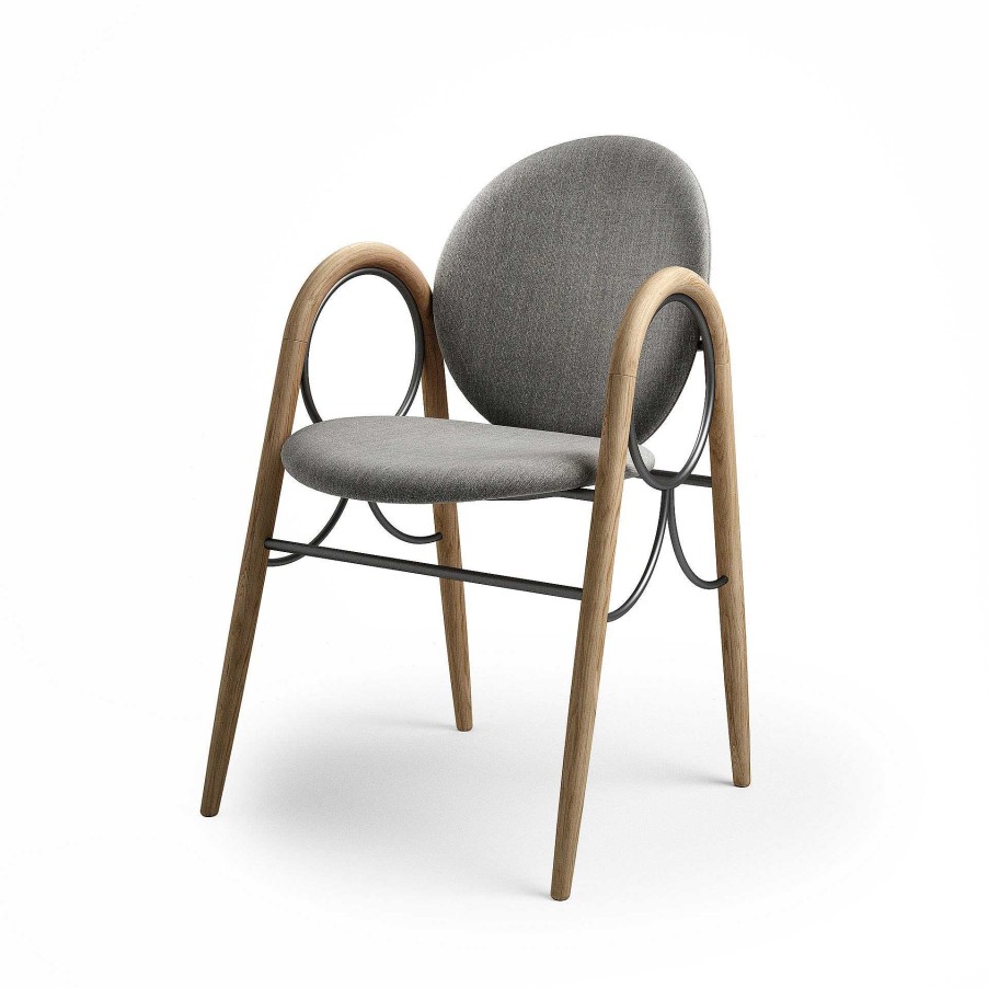 Brdr. Krüger Chairs | Arkade Chair | Oiled Oak/Light Grey Fabric