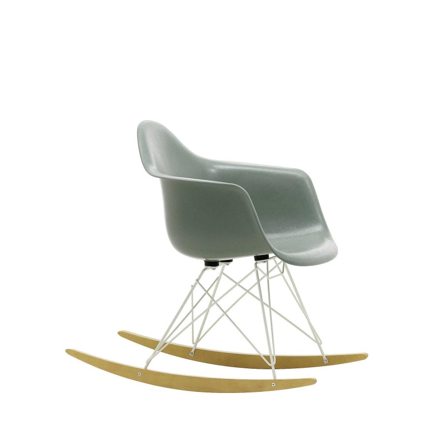 Vitra Chairs | Eames Plastic Armchair Rar | Rocking Chair | Forest - White - Golden Maple