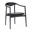 Brdr. Krüger Chairs | Jari Dining Chair | Black Painted Ash - Black Leather