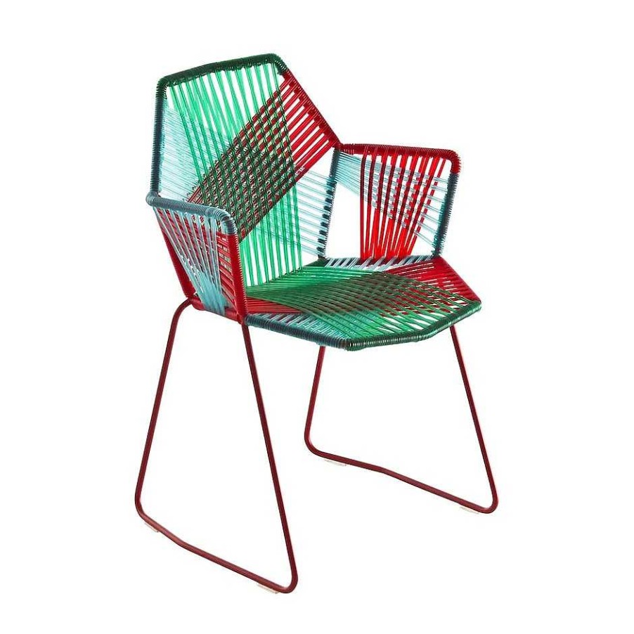 Moroso Outdoor Chairs | Tropicalia Chair | Outdoor Chair | Red-Jungle/With Arms