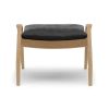 Carl Hansen & Søn Pouf | Fh430 | Footrest | Oak/Black Leather