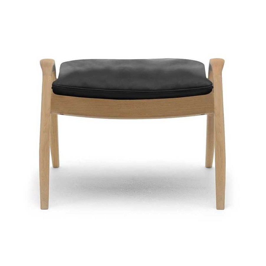 Carl Hansen & Søn Pouf | Fh430 | Footrest | Oak/Black Leather