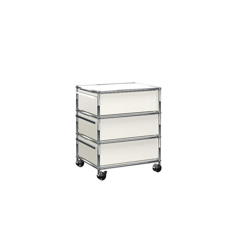 USM Decoration | Haller 24 | Storage Cabinet With Wheels 41X52 - Pure White