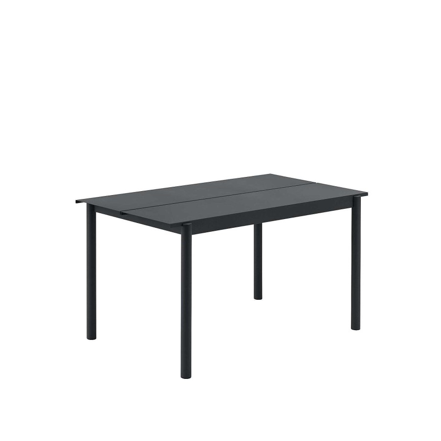 Muuto Outdoor Tables | Linear Steel Bench | Outdoor Table | Black