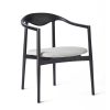 Brdr. Krüger Chairs | Jari Dining Chair | Black Painted Ash - Grey Leather