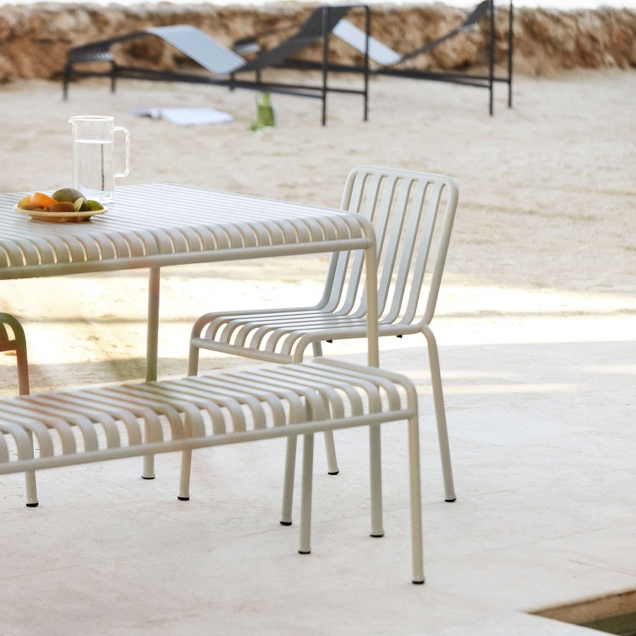 HAY Outdoor Chairs | Palissade Bench | Sky Grey