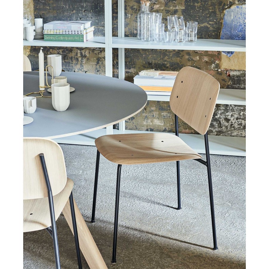 HAY Dining Tables | Cph 20 Round Table | Solid Oak/Grey Linoleum