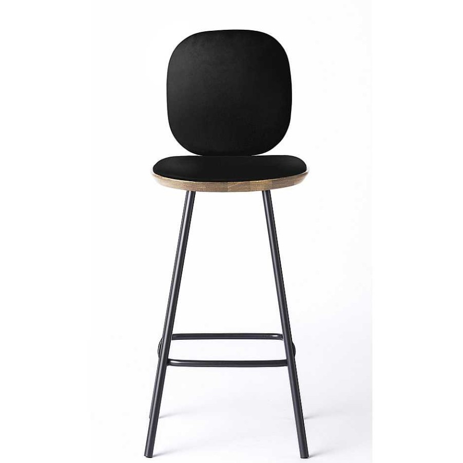 Brdr. Krüger Stools | Pauline Comfort Bar Stool H65 | Oiled Oak-Black Leather