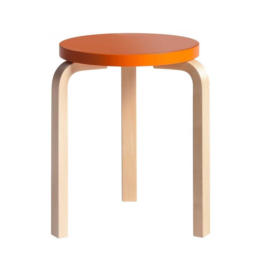 Artek Stools | Stool 60 | Orange Birch