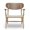 Carl Hansen & Søn Single Armchairs | Ch22 | Chair | Walnut And Oiled Oak - Natural Paper Cord