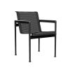 Knoll Outdoor Chairs | 1966 Dining Chair | Outdoor With Armrest | Black