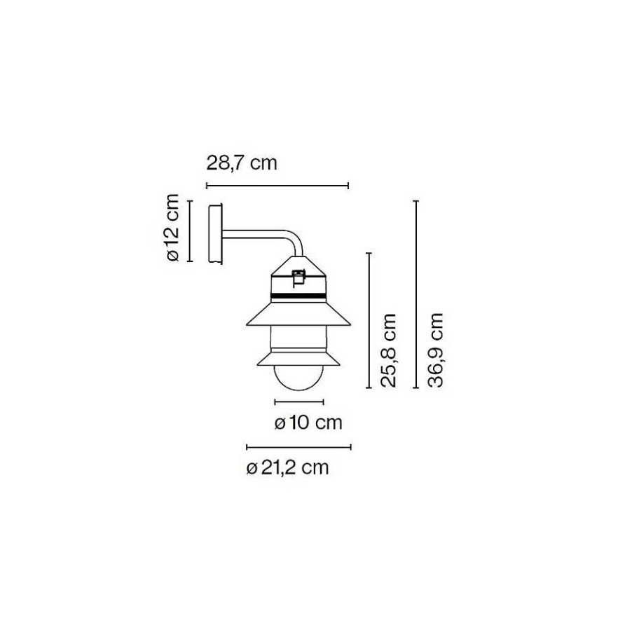 Marset Outdoor Wall Lamps | Santorini A Fixed Stem | Outdoor Wall Lamp | Grey