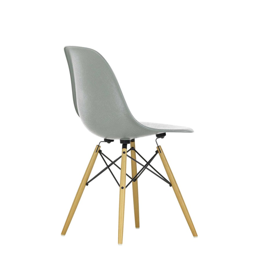 Vitra Chairs | Eames Fiberglass Side Chair Dsw | Eames Raw Umber - Yellow Maple