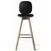 Brdr. Krüger Stools | Pauline Comfort Bar Stool H75 | Waxed Oiled Oak-Black Leather