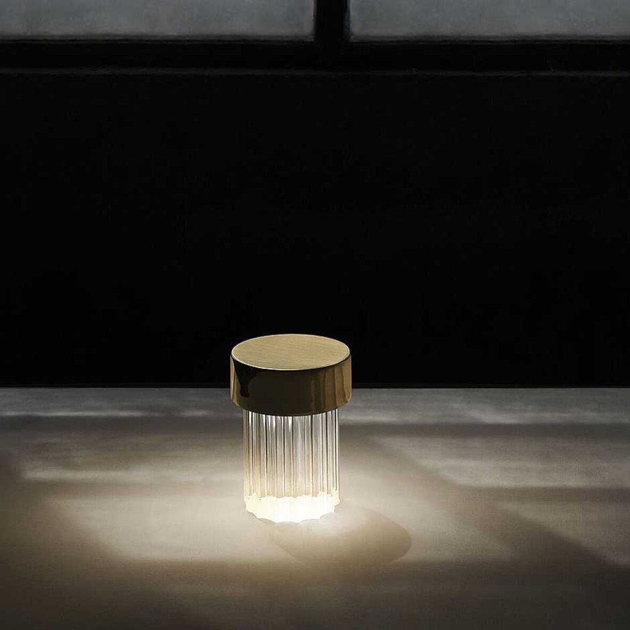 Flos Outdoor Table Lights | Last Order Fluted | Polished Brass