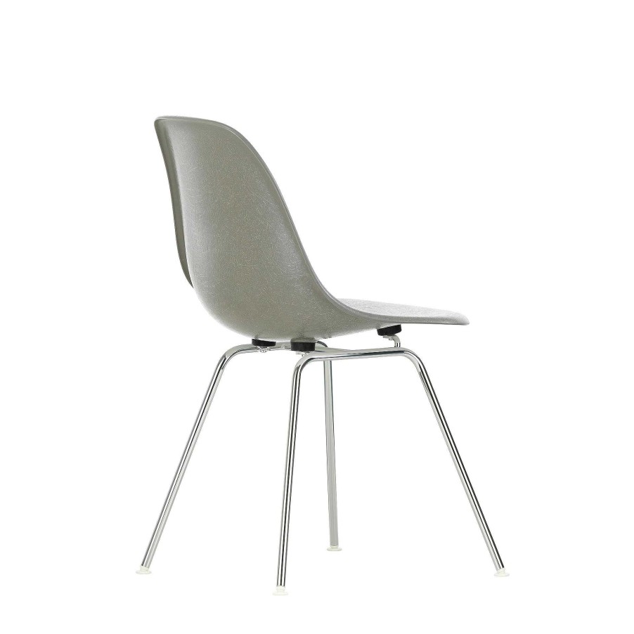 Vitra Chairs | Eames Fiberglass Side Chair Dsx | Chair | Raw Umber Chromed