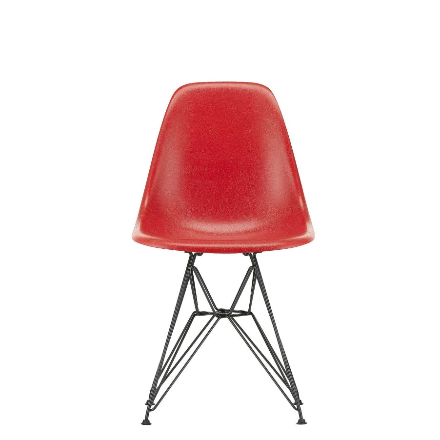 Vitra Chairs | Eames Fiberglass Side Chair Dsr | Eames Classic Red - Black