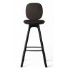 Brdr. Krüger Stools | Pauline Comfort Bar Stool H75 | Black Lacquered Oak-Brown Leather