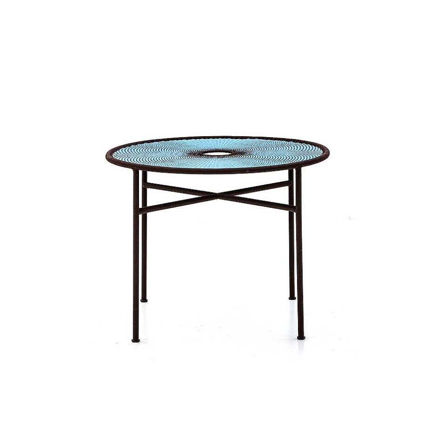 Moroso Outdoor Tables | M'Afrique Banjooli Large Table | Brown/Turquoise