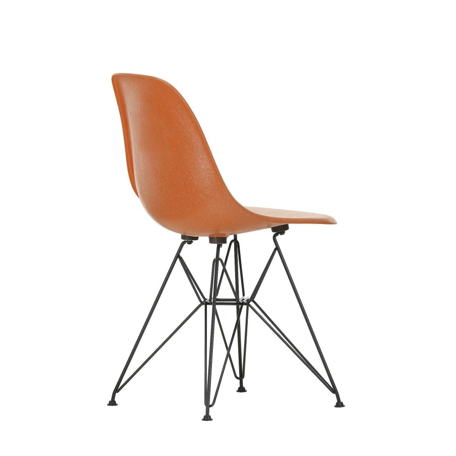 Vitra Chairs | Eames Plastic Chairs Dsr | Dark Base - Rusty Orange