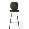 Brdr. Krüger Stools | Pauline Comfort Bar Stool H65 | Metal Legs-Fumed Oak-Brown Leather