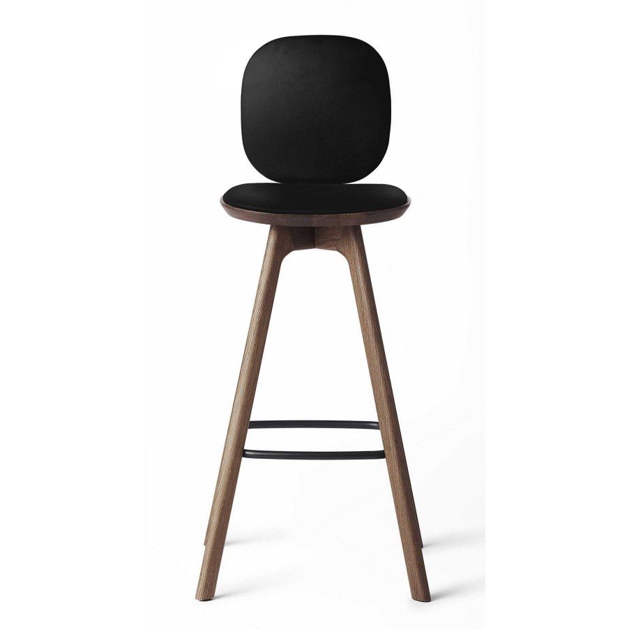 Brdr. Krüger Stools | Pauline Comfort Bar Stool H75 | Fumed Oak-Black Leather