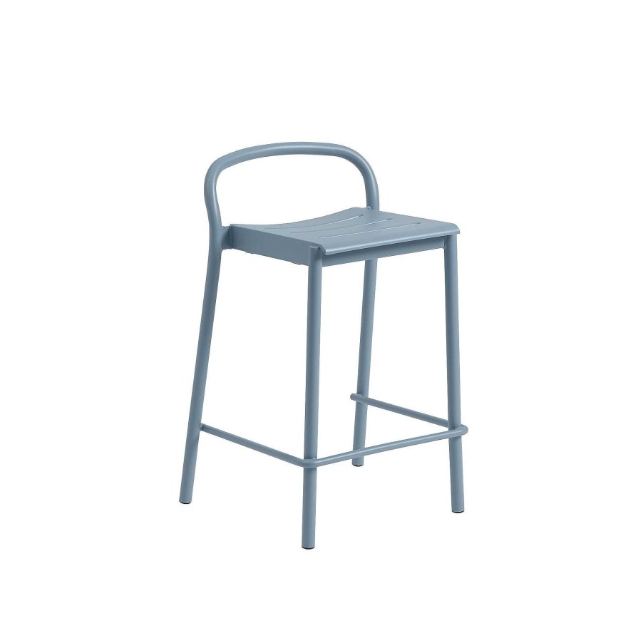 Muuto Outdoor Chairs | Linear Steel Counter Stool | Counter Stool | Pale Blue