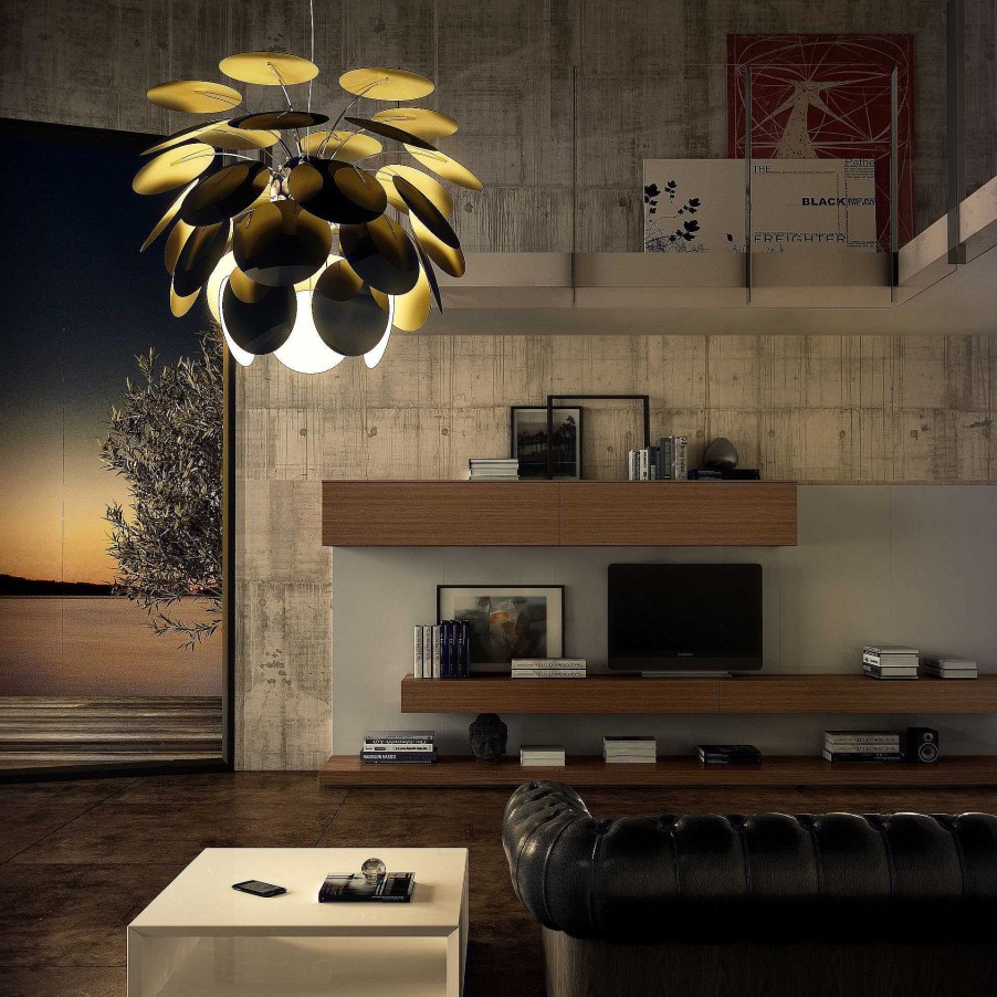 Marset Pendant Lights | Discoco 88 | Pendant Lamp | Black/Gold