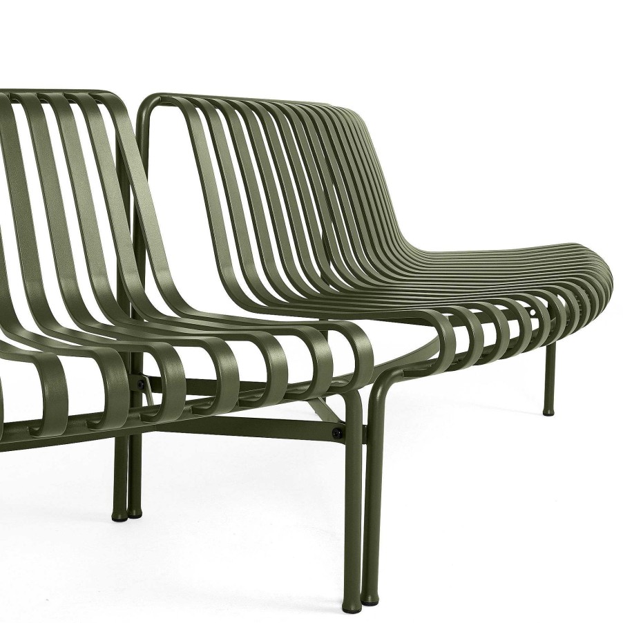 HAY Outdoor Chairs | Palissade Park Dining Bench | Outdoor Bench | Green