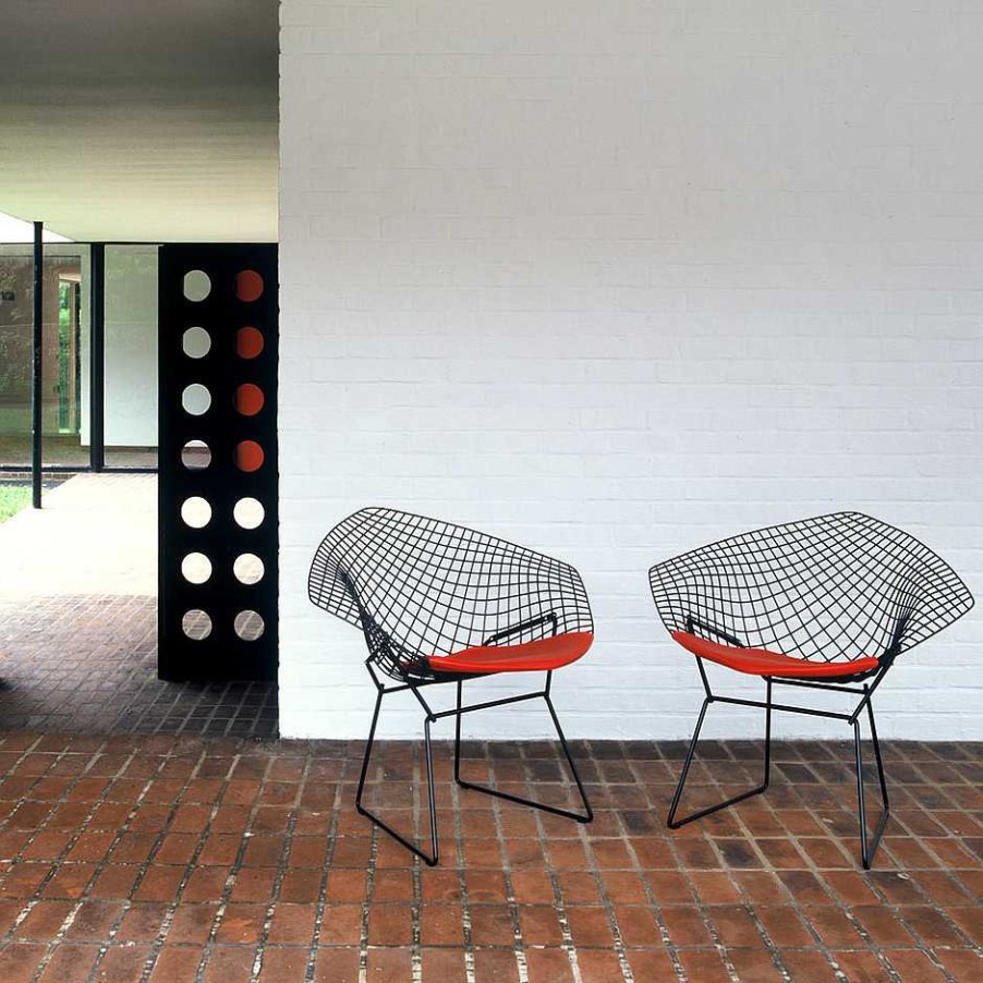 Knoll Outdoor Chairs | Bertoia Diamond Chair | Outdoor Armchair | Black