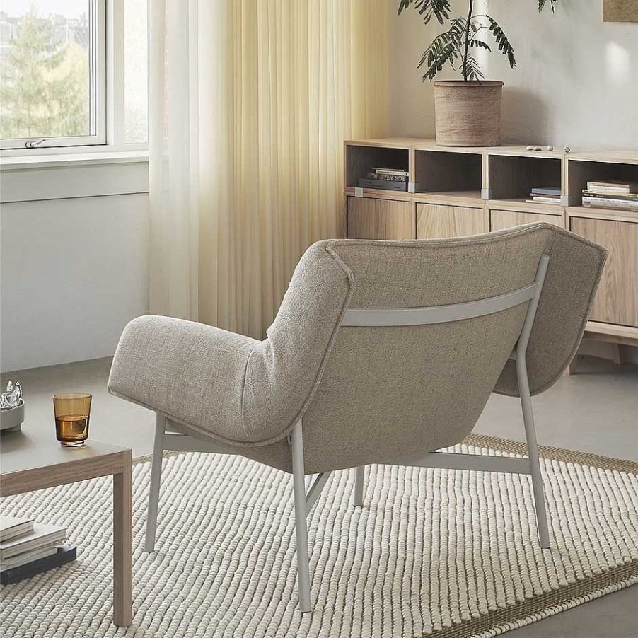 Muuto Chairs | Wrap Lounge Chair | Lounge Chair | Beige-Grey