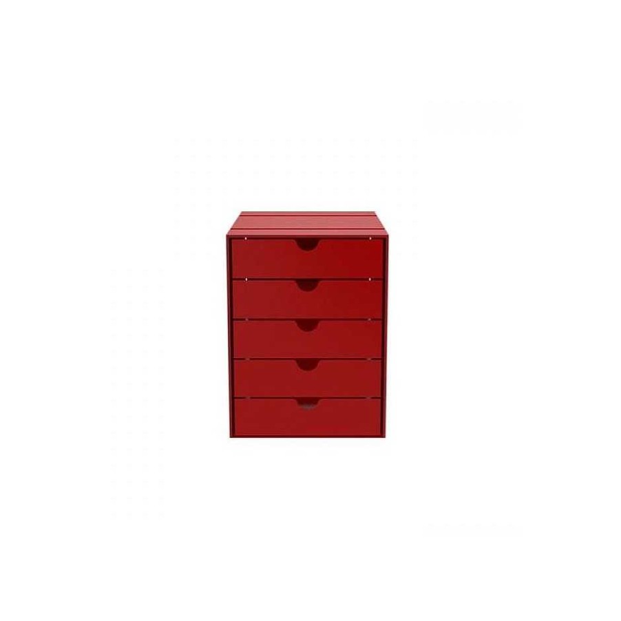 USM Stationery And Accessories | Inos | Container With Drawers C4 | Red