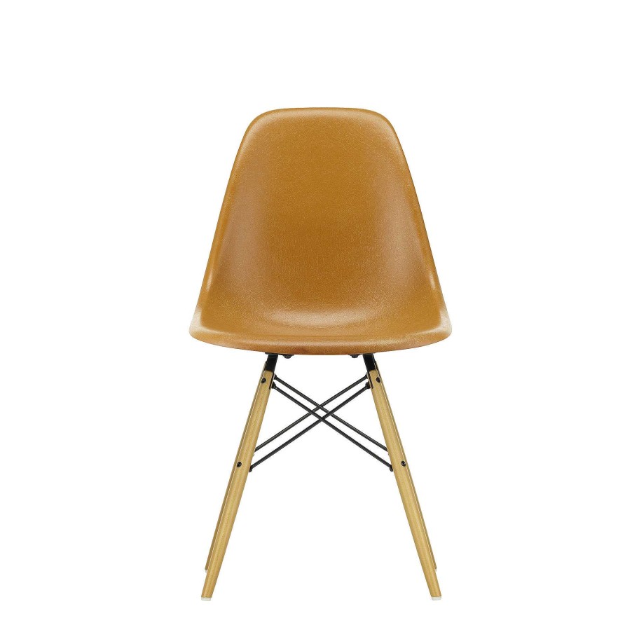 Vitra Chairs | Eames Fiberglass Side Chair Dsw | Eames Ochre Dark - Yellow Maple