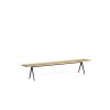 HAY Benches | Pyramid Bench 12 | Bench 250 - Black Structure - Clear Lacquered Solid Oak