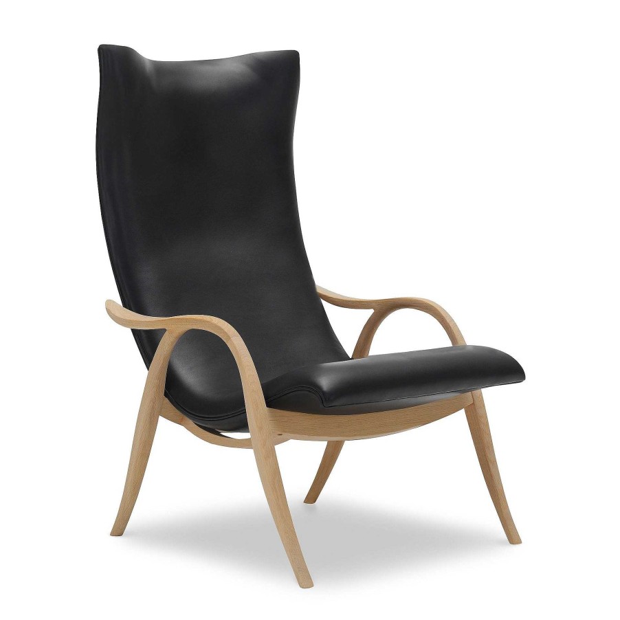 Carl Hansen & Søn Single Armchairs | Fh429 | Armchair | Oak/Black Leather