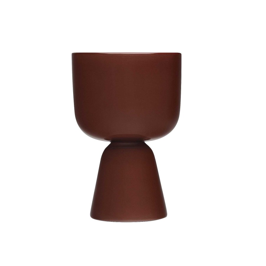 Iittala Vases | Nappula Plant Pot | 230X155Mm - Brown