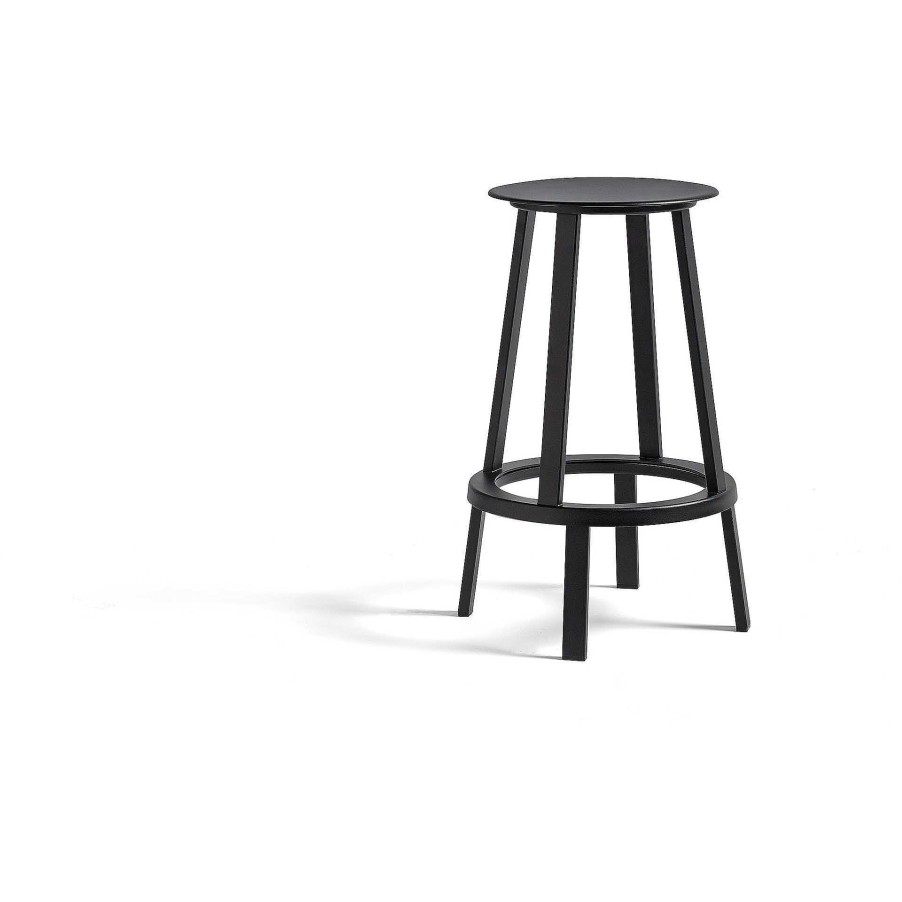 HAY Stools | Revolver Bar Stool Low | Black