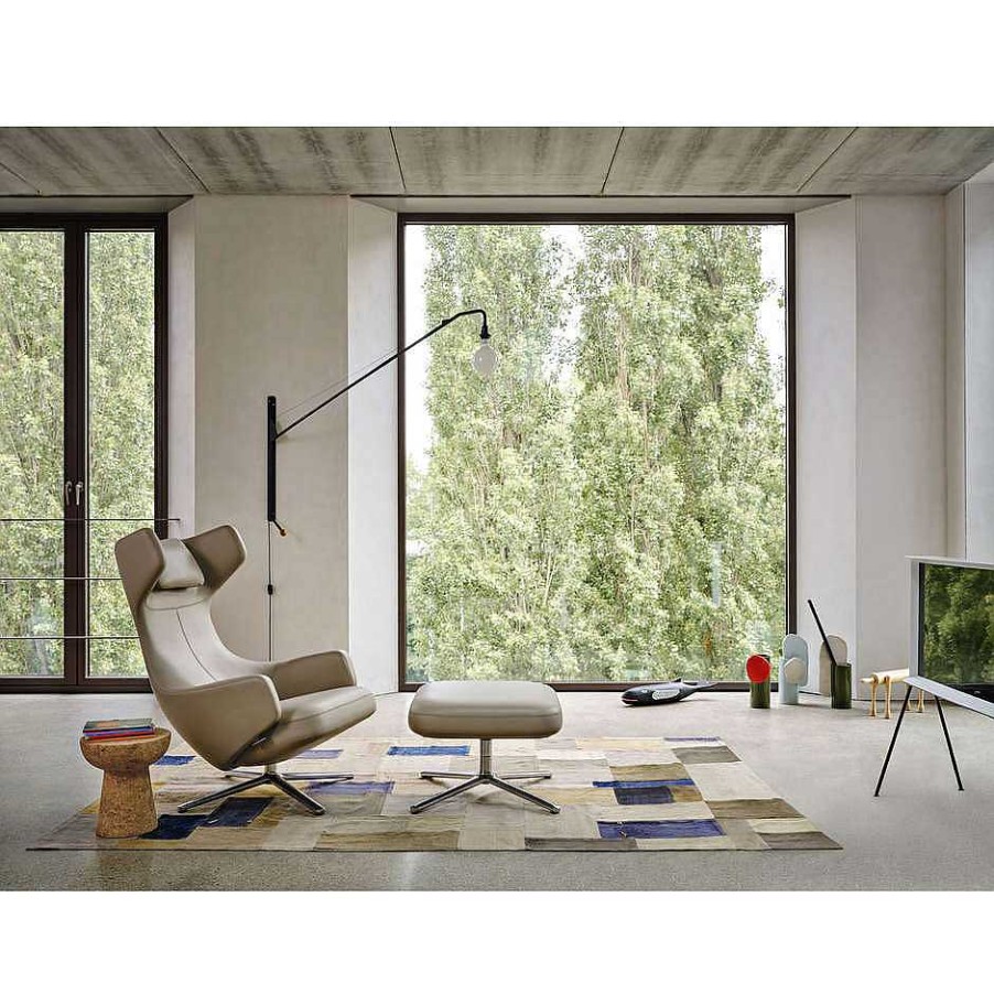 Vitra Single Armchairs | Grand Repos & Ottoman | Clay Leather