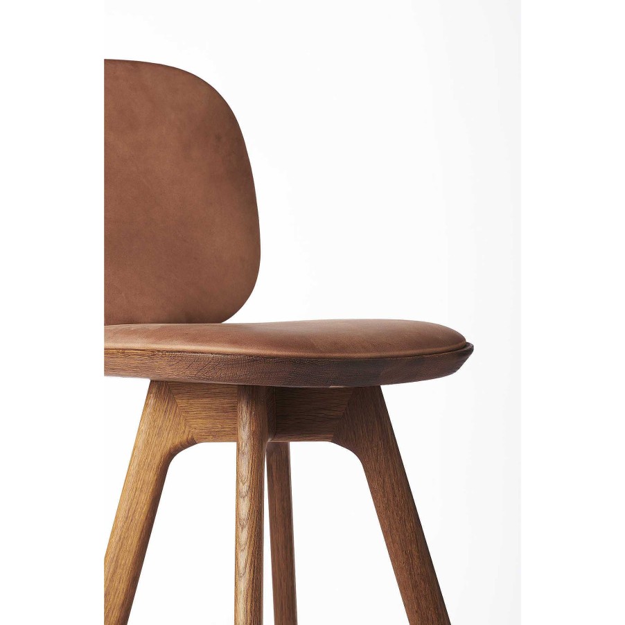 Brdr. Krüger Stools | Pauline Comfort Bar Stool H75 | Waxed Oiled Oak-Cognac Leather