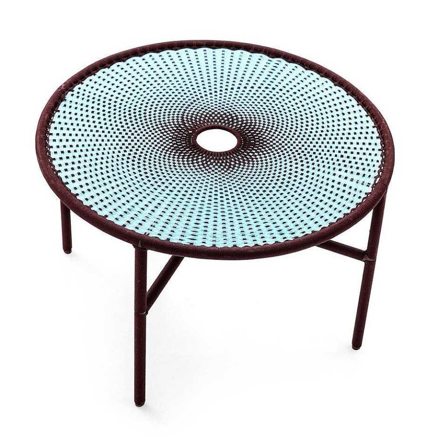 Moroso Outdoor Tables | M'Afrique Banjooli Large Table | Brown/Turquoise