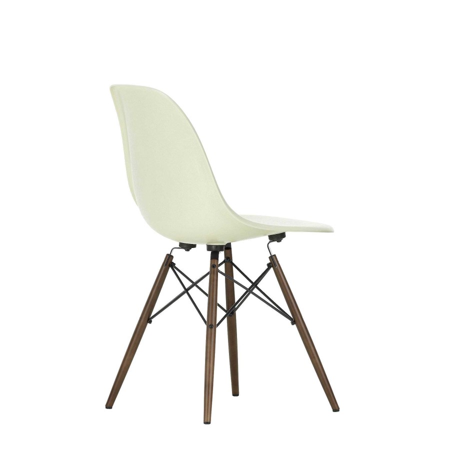 Vitra Chairs | Eames Plastic Chairs Dsw | Dark Maple Base - Pebble