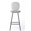 Brdr. Krüger Stools | Pauline Comfort Bar Stool H65 | Metal Legs-Oiled Oak-Grey Leather