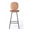 Brdr. Krüger Stools | Pauline Comfort Bar Stool H65 | Metal Legs-Fumed Oak-Cognac Leather