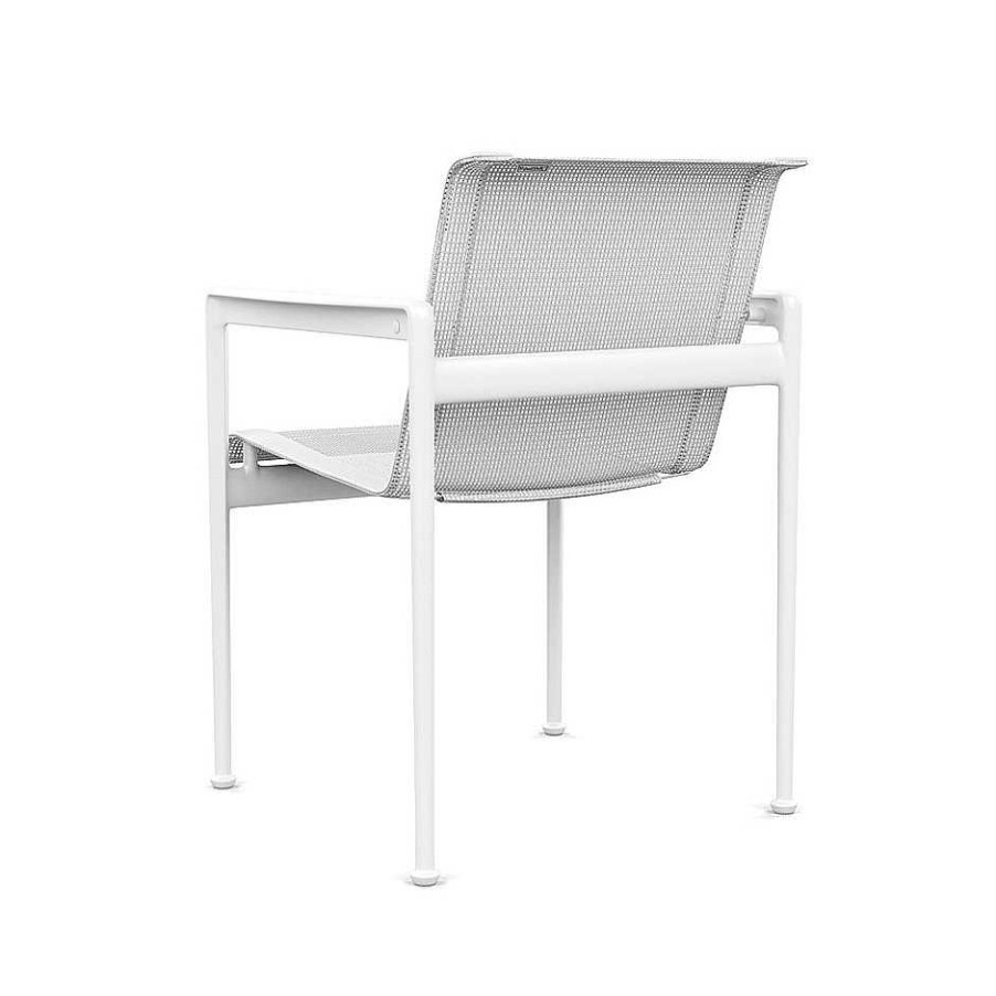 Knoll Outdoor Chairs | 1966 Dining Chair | Outdoor With Armrest | White