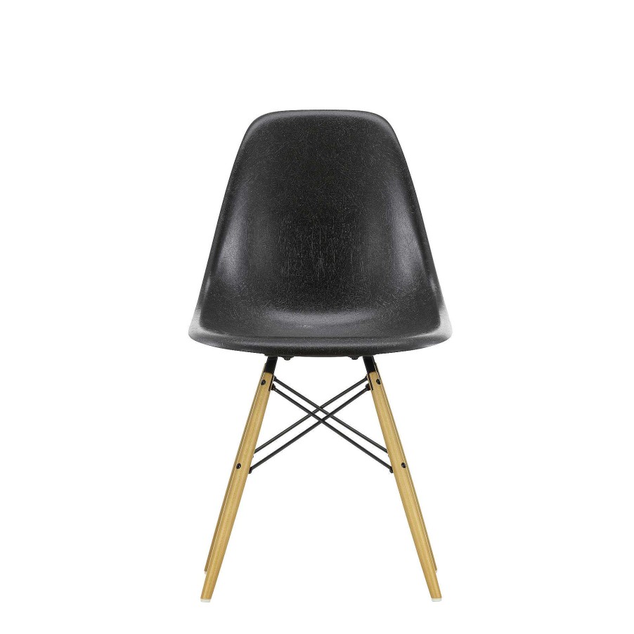 Vitra Chairs | Eames Plastic Chairs Dsw | Golden Maple Base - Deep Black